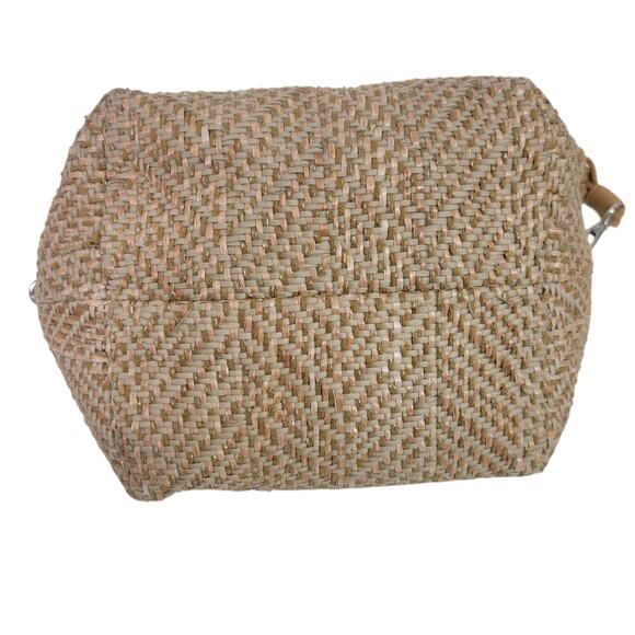 Gianni Chiarini Firenze Straw Bag Tan Woven Shoulder Slouchy Hobo Raffia Leather - Picture 6 of 16